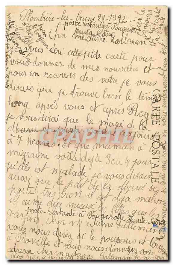CPA Entre des Bassins du Dous Vue prise de la Route des Brenets et le Saut du Doubs  — Rückseite