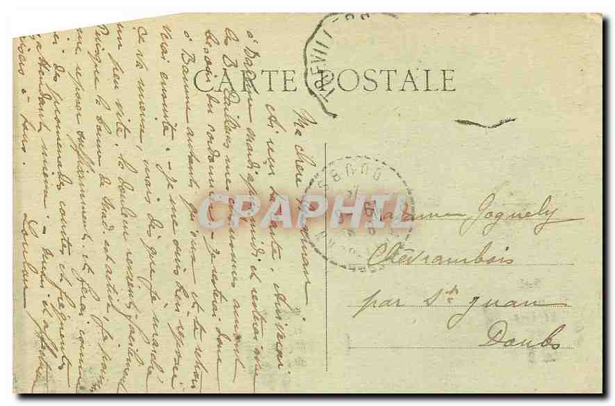 CPA Frontiere Franco Suisse Le Doubs a Blaufond  — Rückseite