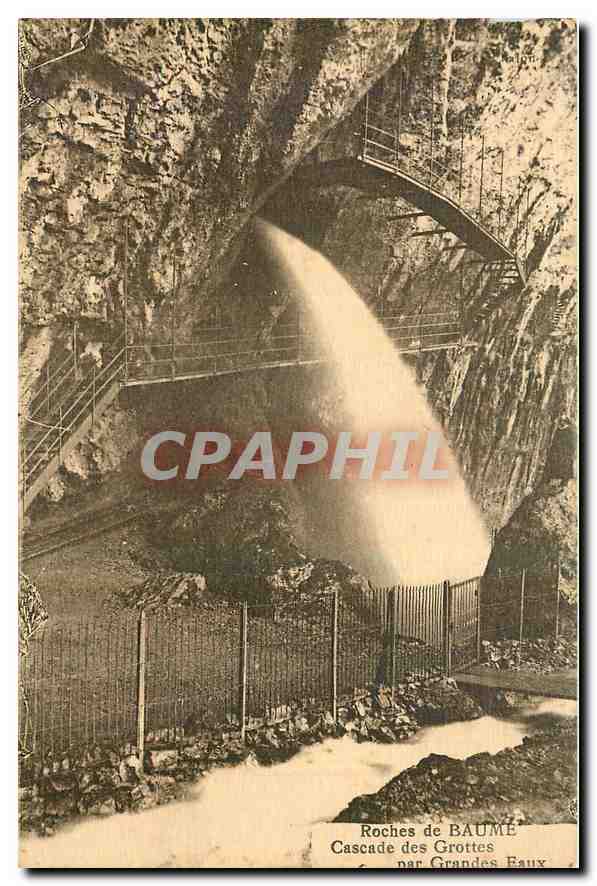 CPA Roches de Baume Cascade des Grottes par Grandes Eaux 