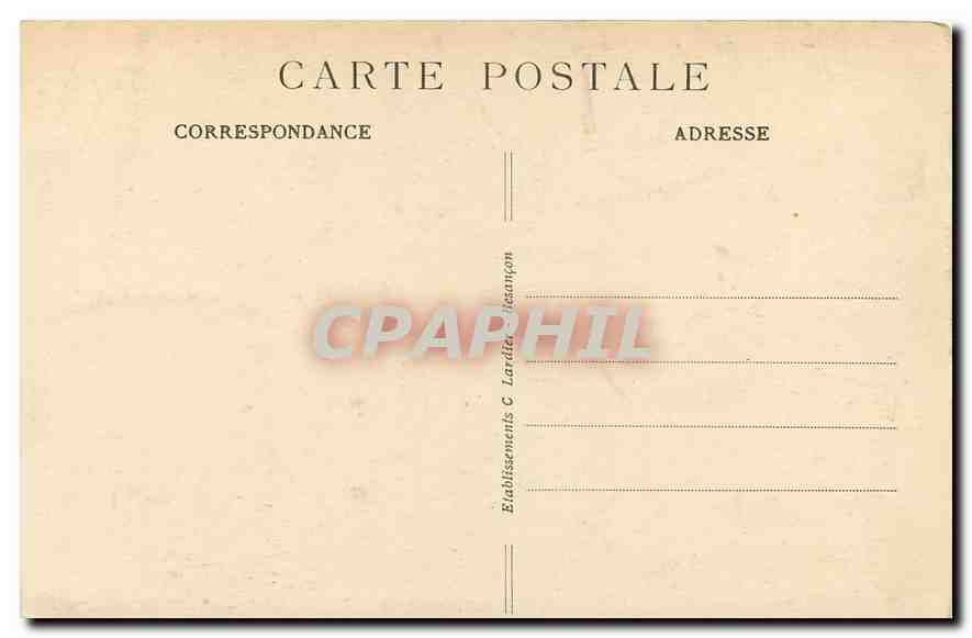 CPA Besancon les Bains Palais de Justice  — Verso
