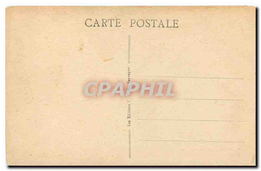 CPA Frontiere Franco Suisse Bassins du Doubs La Grotte du Roi de Prusse  — Rückseite