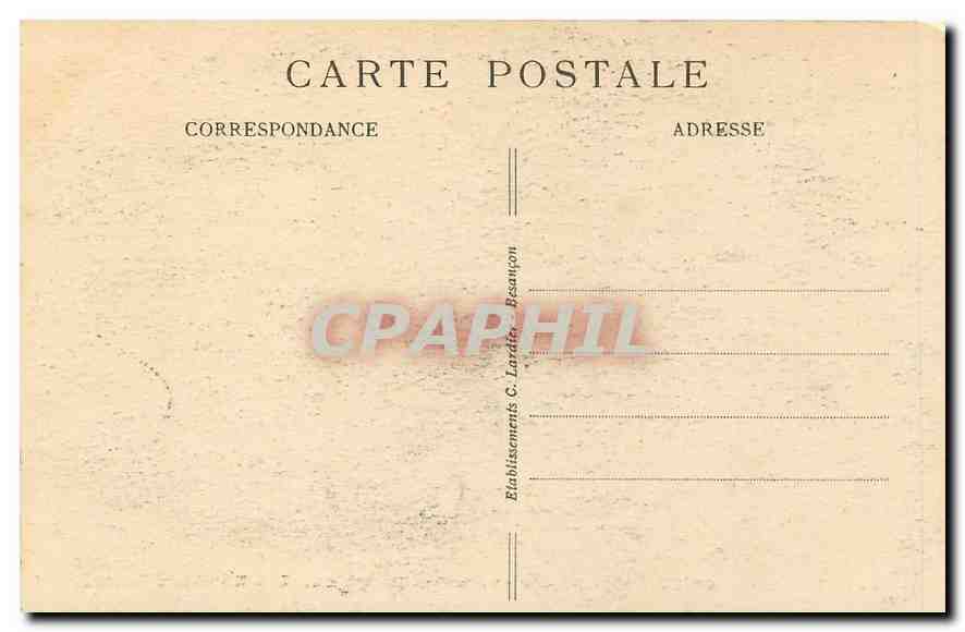 CPA Frontiere Franco Suisse Bassins du Doubs Bassin ou Bassin du Sphinx les hotels du Saut  — Verso