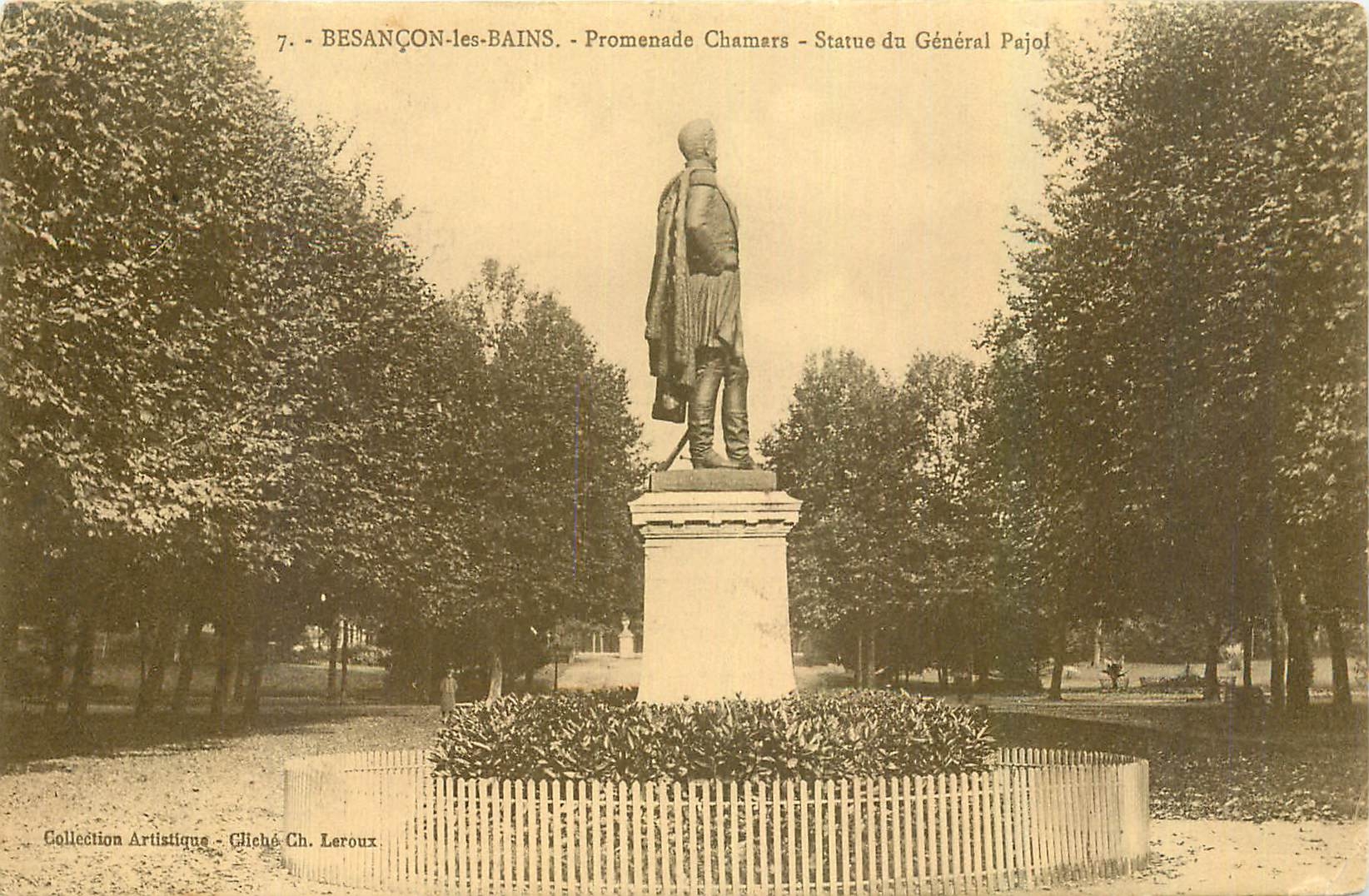 Besançon-les-Bains - Promenade Chamars - Statue du Général Pajol