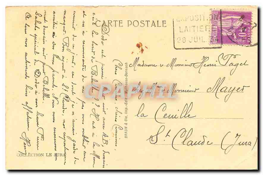 CPA Besancon les Bains Palais Granvelle  — Rückseite