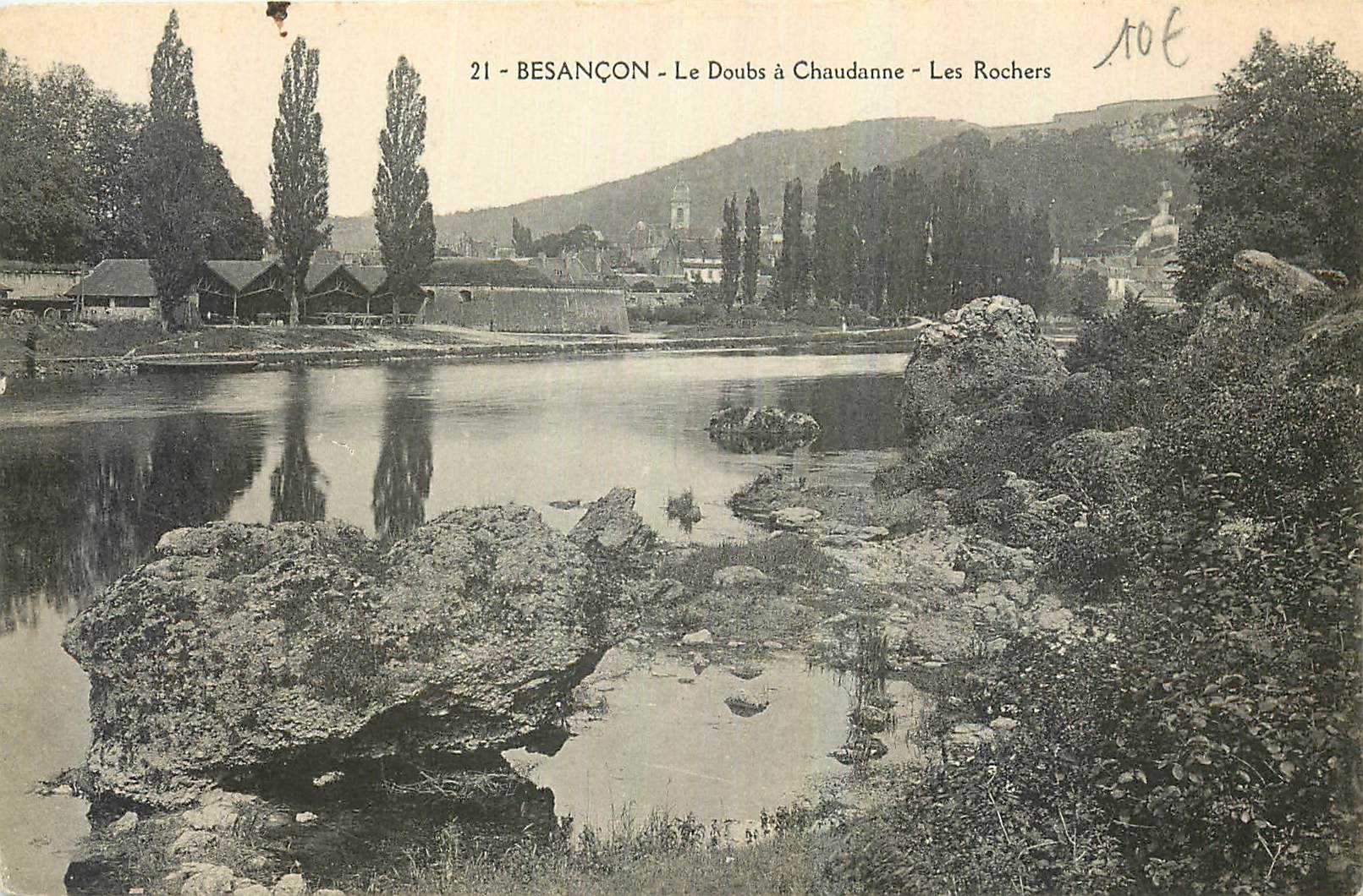 CPA Besancon Le Doubs a Chaudanne Les Rochers 