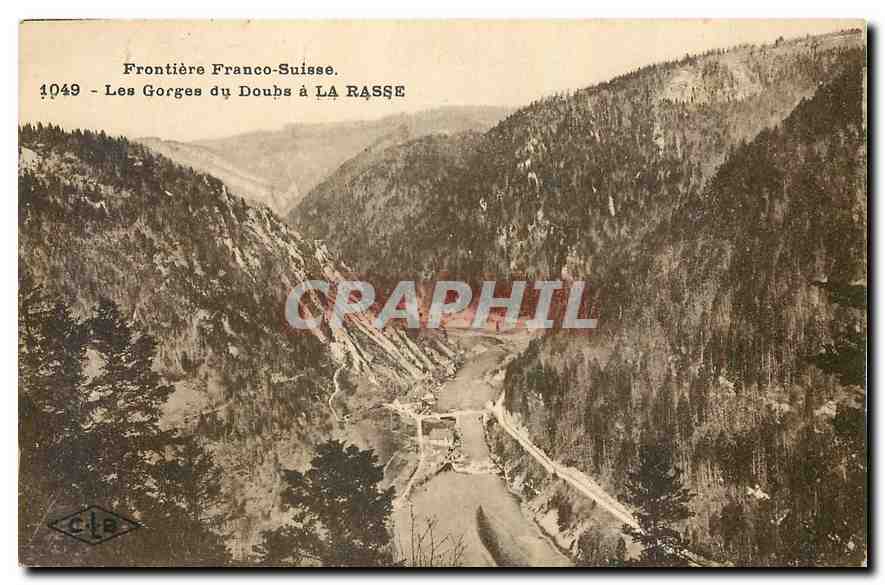 CPA Frontiere Franco Suisse Les Gorges du Doubs a la Rasse 