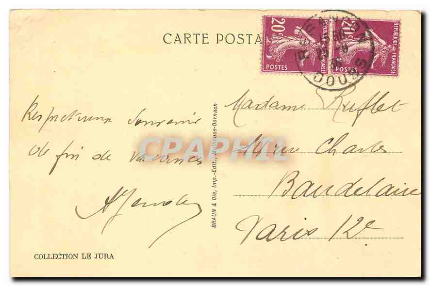 CPA Besancon les Bains Square Archeologique Castan Theatre Antique  — Back