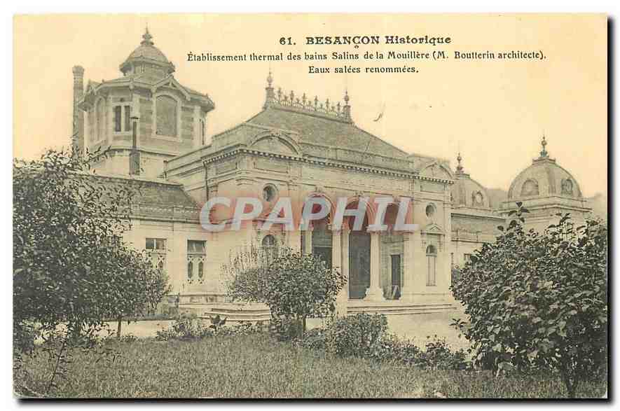 CPA Besancon Historique Etablissement thermal des bains Salins de la Mouillere 