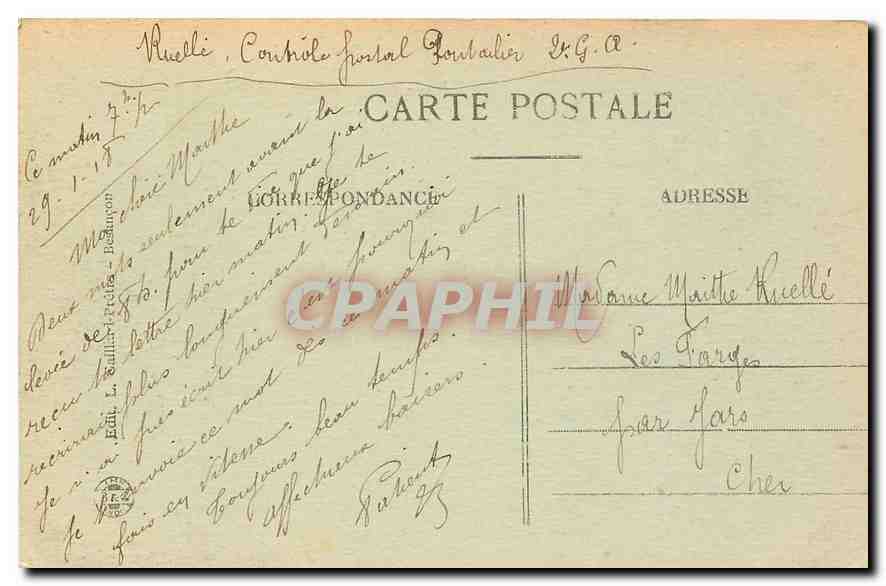 CPA Frontiere Franco suisse Le Doubs avant sa chule  — Rückseite