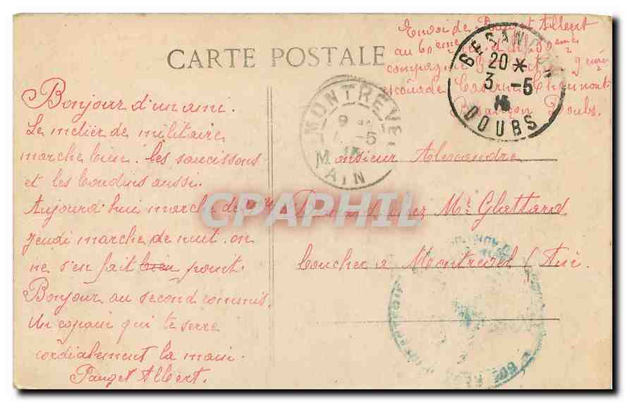 Besançon — Le Doubs à Casamène, la Citadelle — Edit. L. Gaillard-Prêtre, Besançon — Rückseite