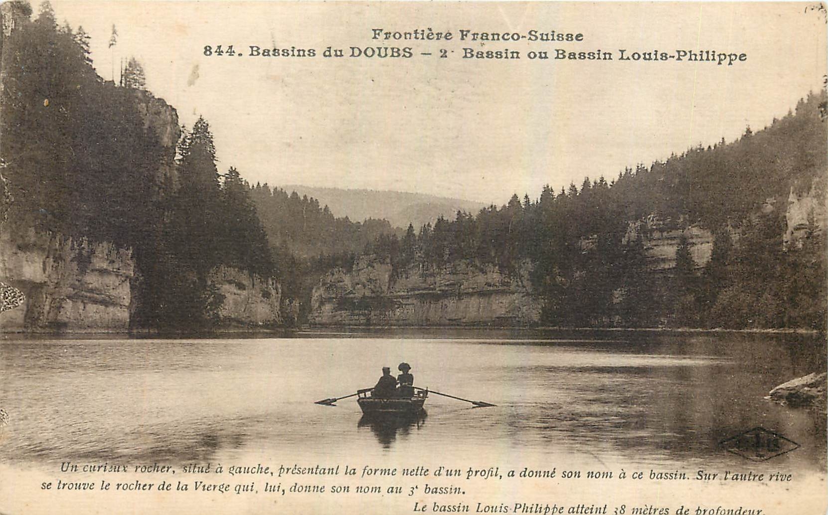CPA Frontiere Franco Suisse Baasins du Doubs Bassin ou Bassin Louis Philippe 