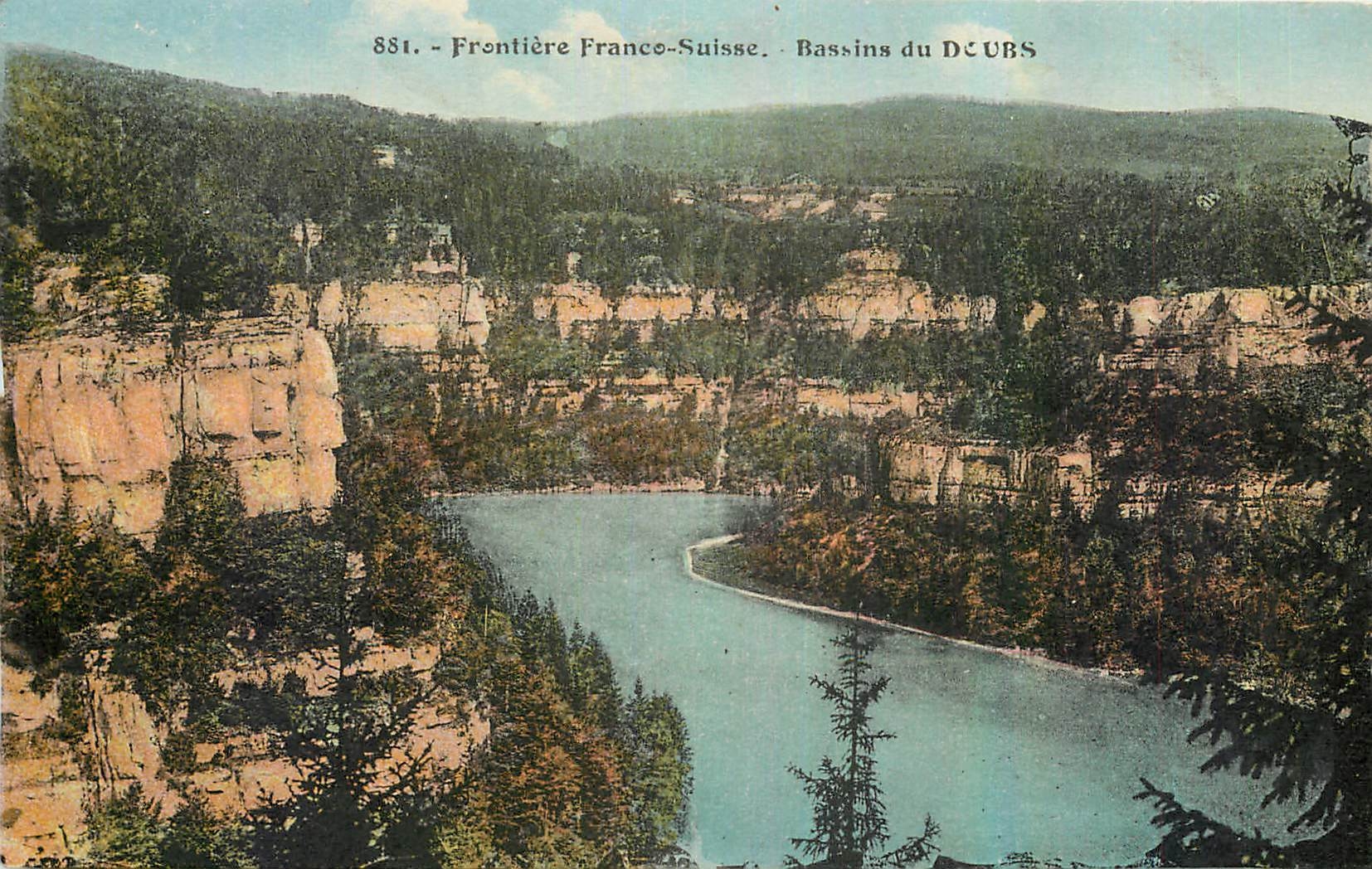 CPA Frontiere Franche Suisse Bassins du Deurs 