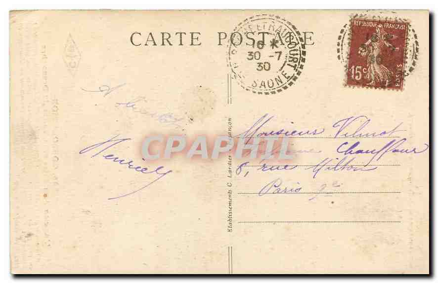 CPA l'Ancien Seminaire et la Vallee du Dessoubre  — Rückseite
