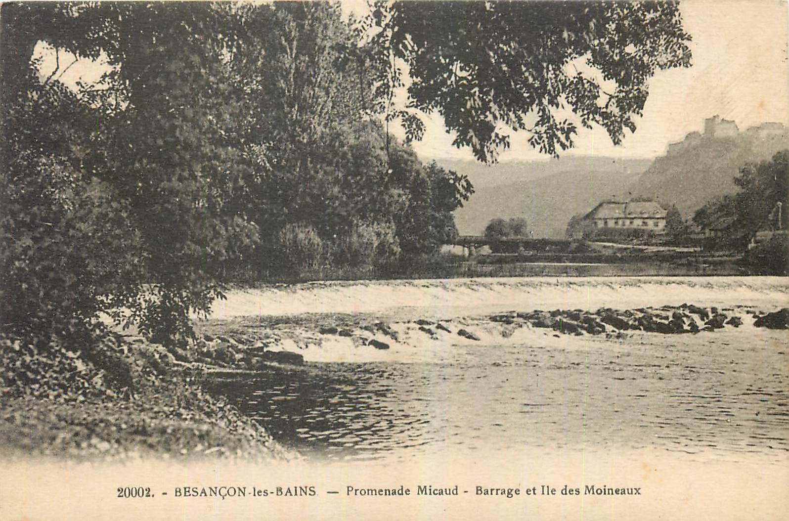 Besançon-les-Bains — Promenade Micaud — Barrage et Île des Moineaux