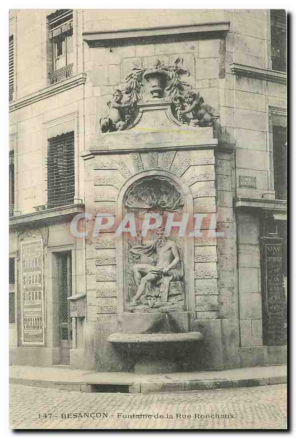 CPA Besancon Fontaine de la Rue Ronchaux 
