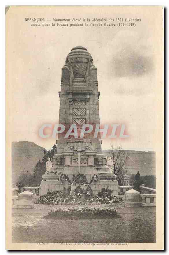 CPA Besancon Monument eleve a la Memoire des Bisontins
