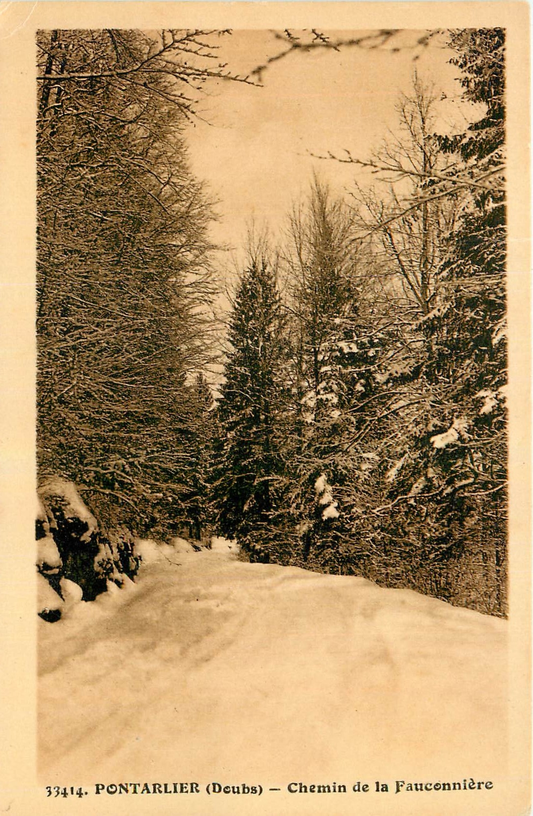 CPA Pontarlier Doubs Chemin de la Fauconniere 