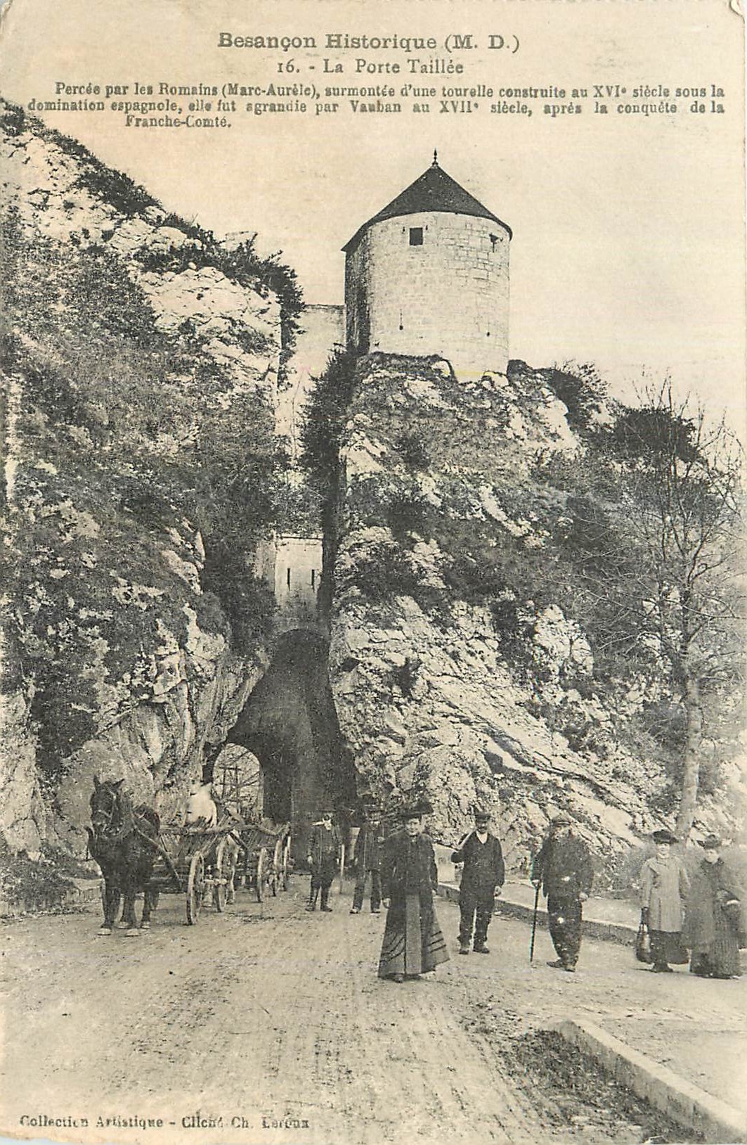 CPA Besancon Historique La Porte Taillee 
