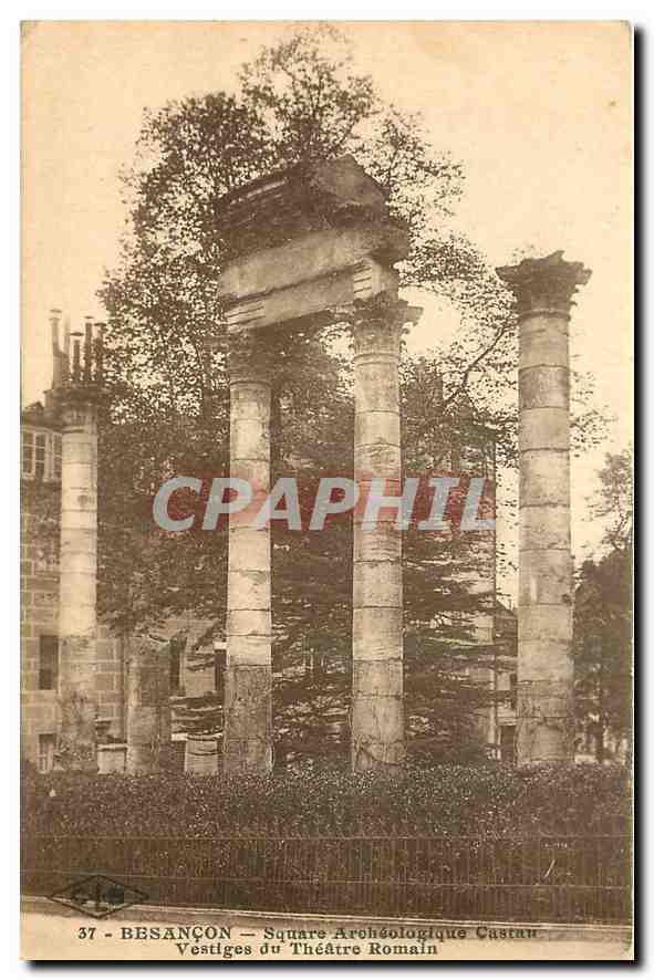 CPA Besancon Square Archeologique Vestiges du Theatre Romain 