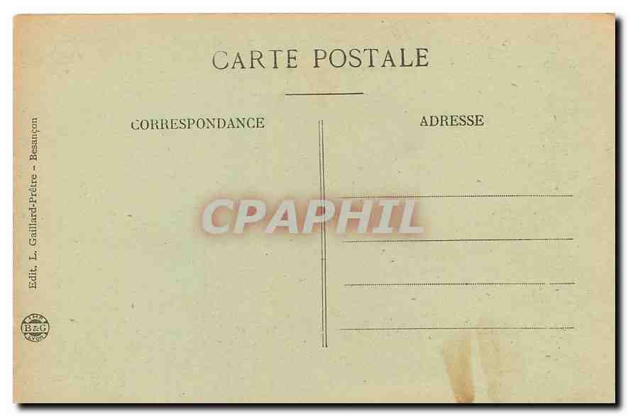 CPA Les Gorges du Doubs Vue prise du Sentier suspendu  — Verso