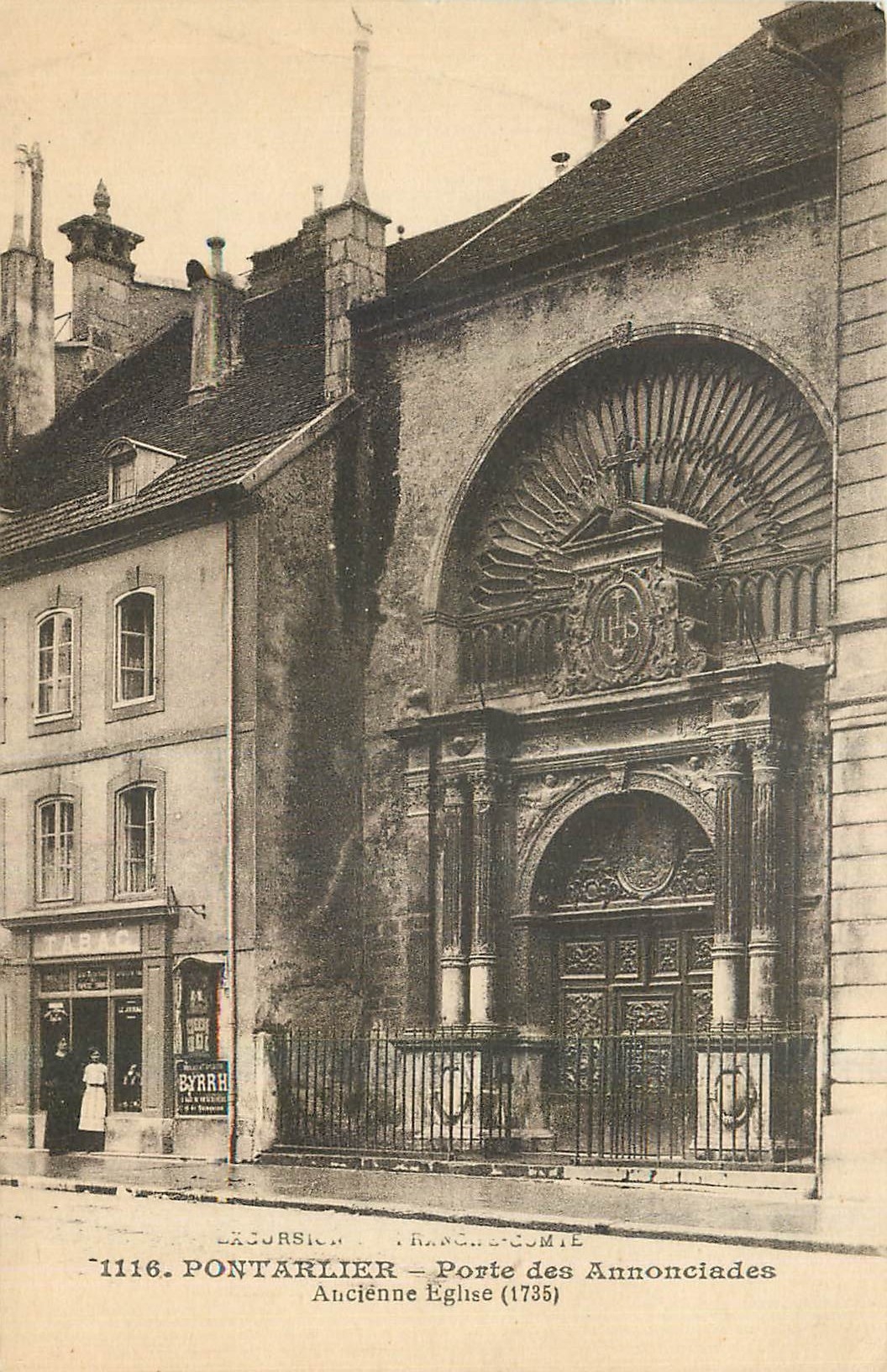 CPA Pontarlier Porte des Annonciades Ancienne Eglise 