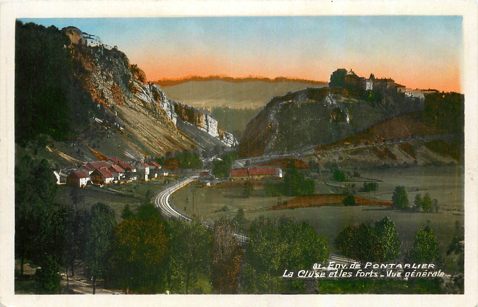 CPA Env de Pontarlier Le Cluse et les forts Vue generale 