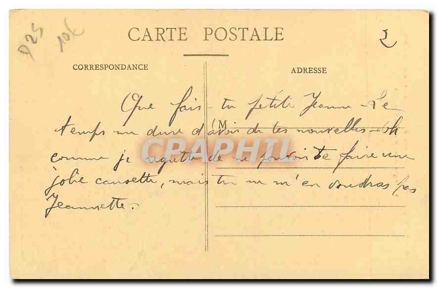 CPA Besancon les Bains Casino des Bains Salins de la Mouillere  — Rückseite