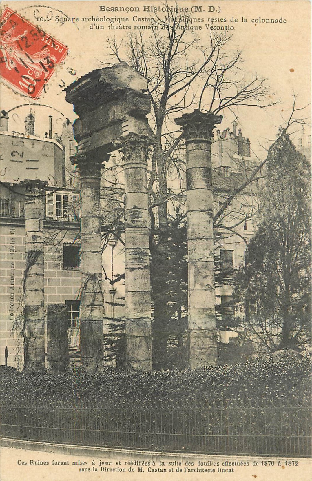 CPA Besancon Historique M D Square archeologique Castan 