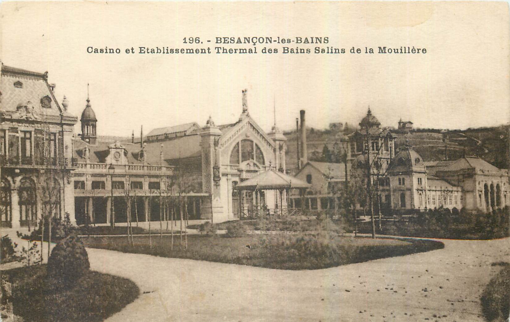 CPA Besancon Les Bains Casino et Etablissement Thermal des Bains Salins de la Mouillere 