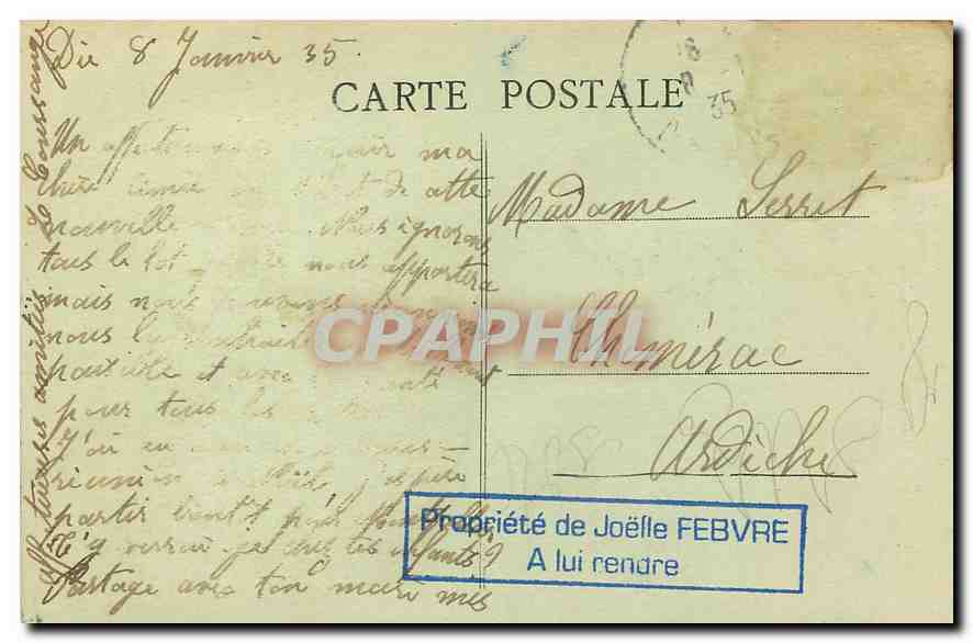Dauphiné - LE VERCORS — Route des Grands-Goulets (Hiver) — E. R. — Rückseite