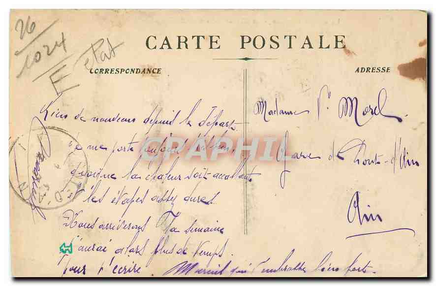 Schloss von M. Loubet — La Bégude-de-Mazenc (3) — Verlag Raymond, empfangen vom Postamt — Rückseite