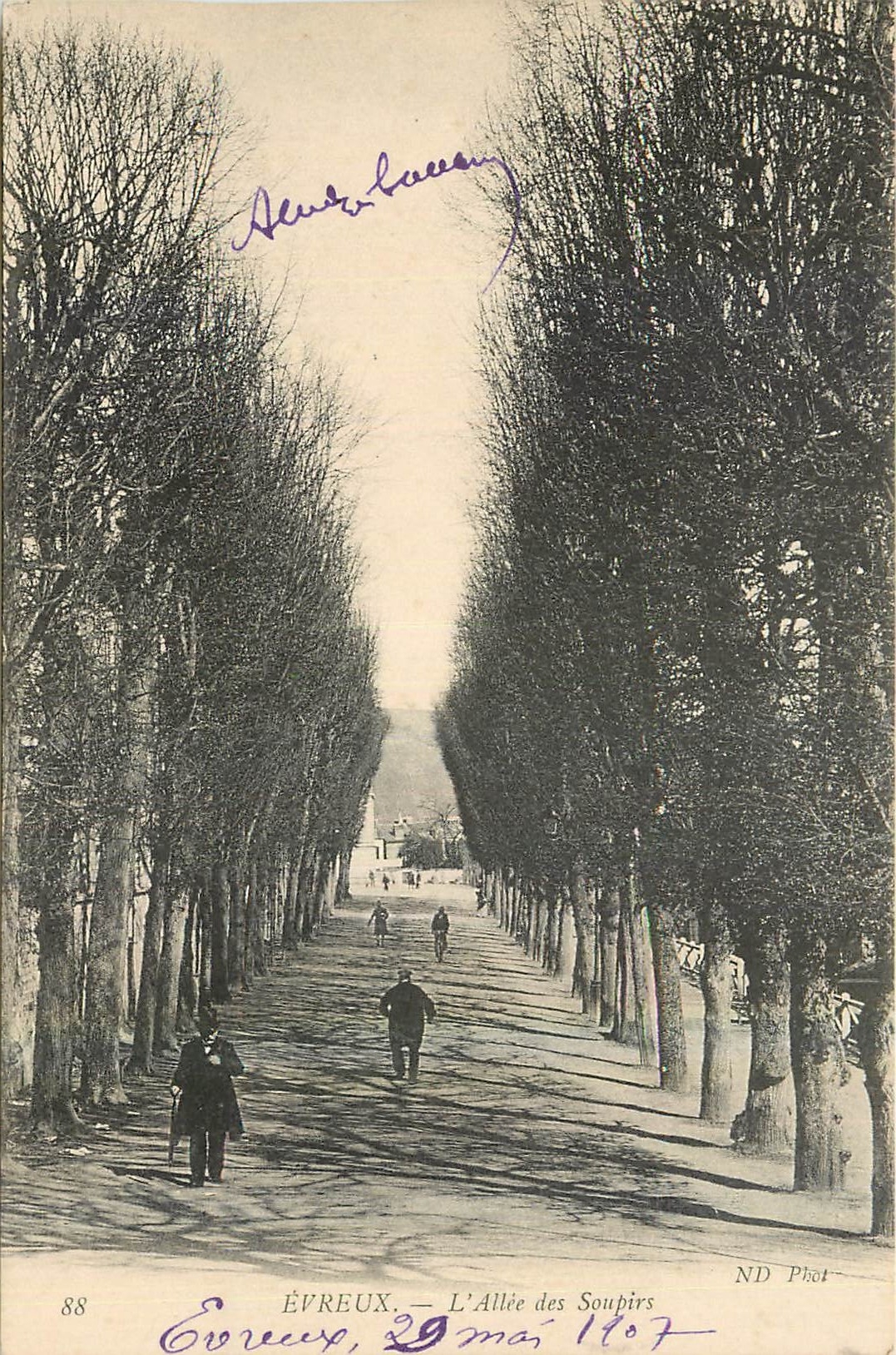 CPA Evreux l'Allee des Soupirs 