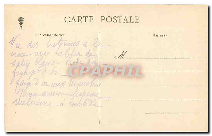 CPA Carhaix  La Tour de l'Eglise Saint Tremeur  — Rückseite