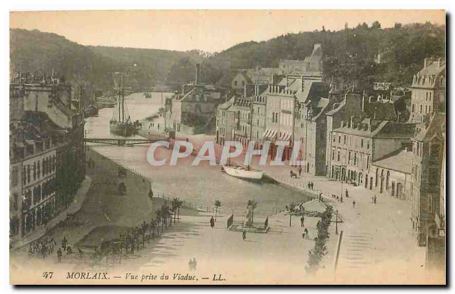 CPA Morlaix Vue prise du Viaduc 