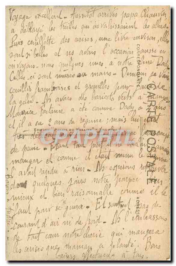 CPA Lourdes Le Funiculaire du Pic du Jer  — Verso