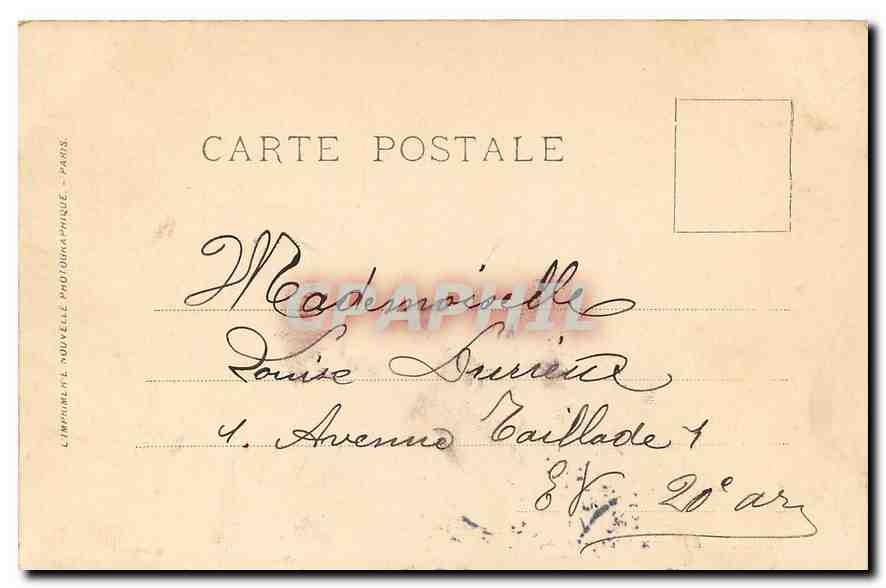 CPA Paris l'Avenue de l'Opera  — Rückseite