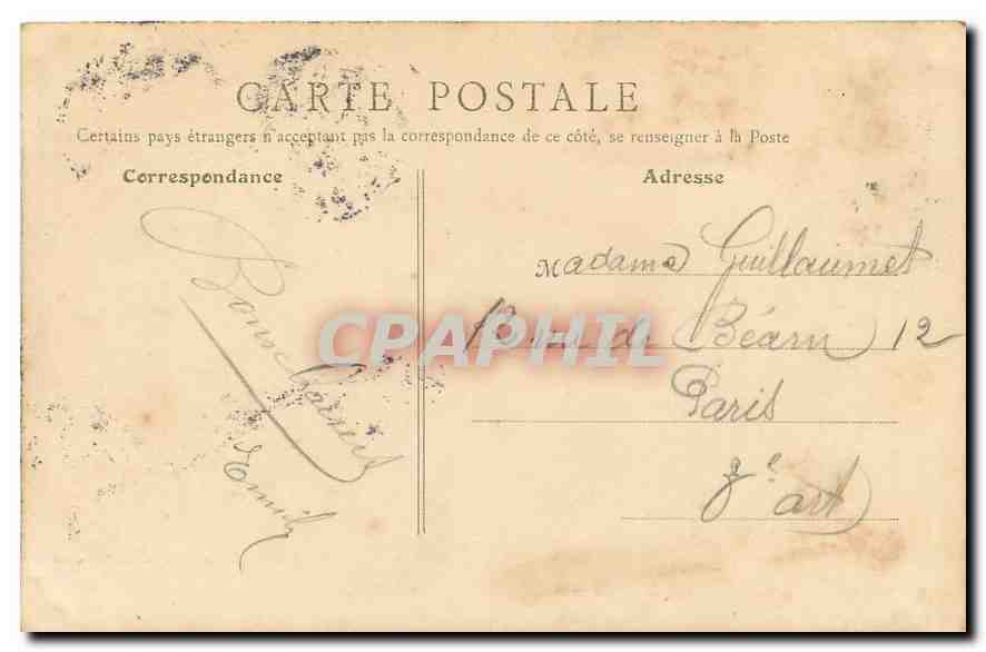 CPA Reims La Rue Libergier et la Cathedrale  — Verso