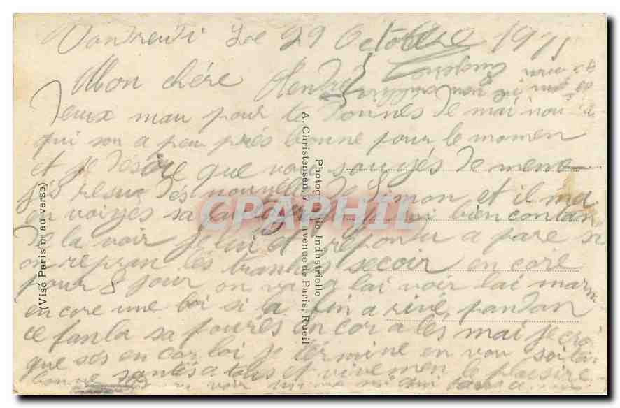 CPA Femme Poilus Militaria — Verso