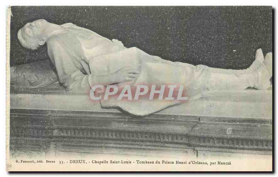 Chapelle Saint-Louis - Tombeau du Prince Henri d'Orléans, par Marcie, éditeur G. Fonceault, Dreux, n°33
