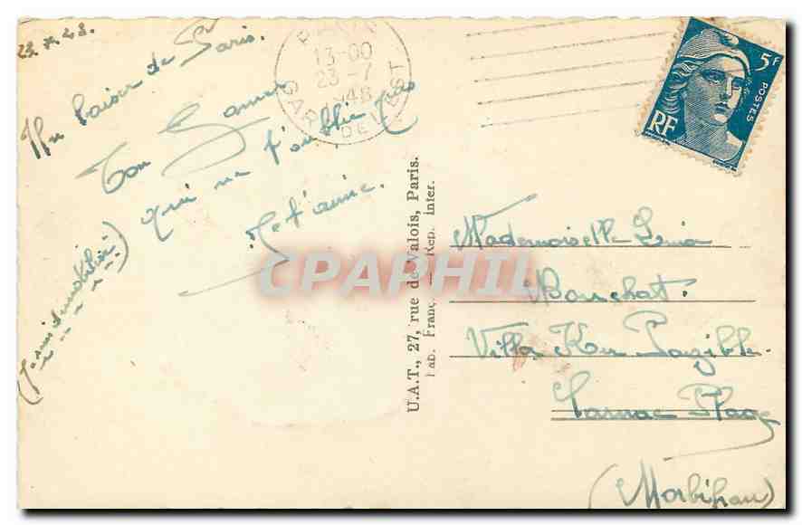 CPA Dijon La Gare  — Rückseite