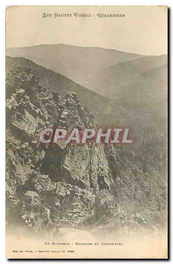 CPA Les Hautes Vosges Gerardmer Le Hohneck Rochers du Lundediel 