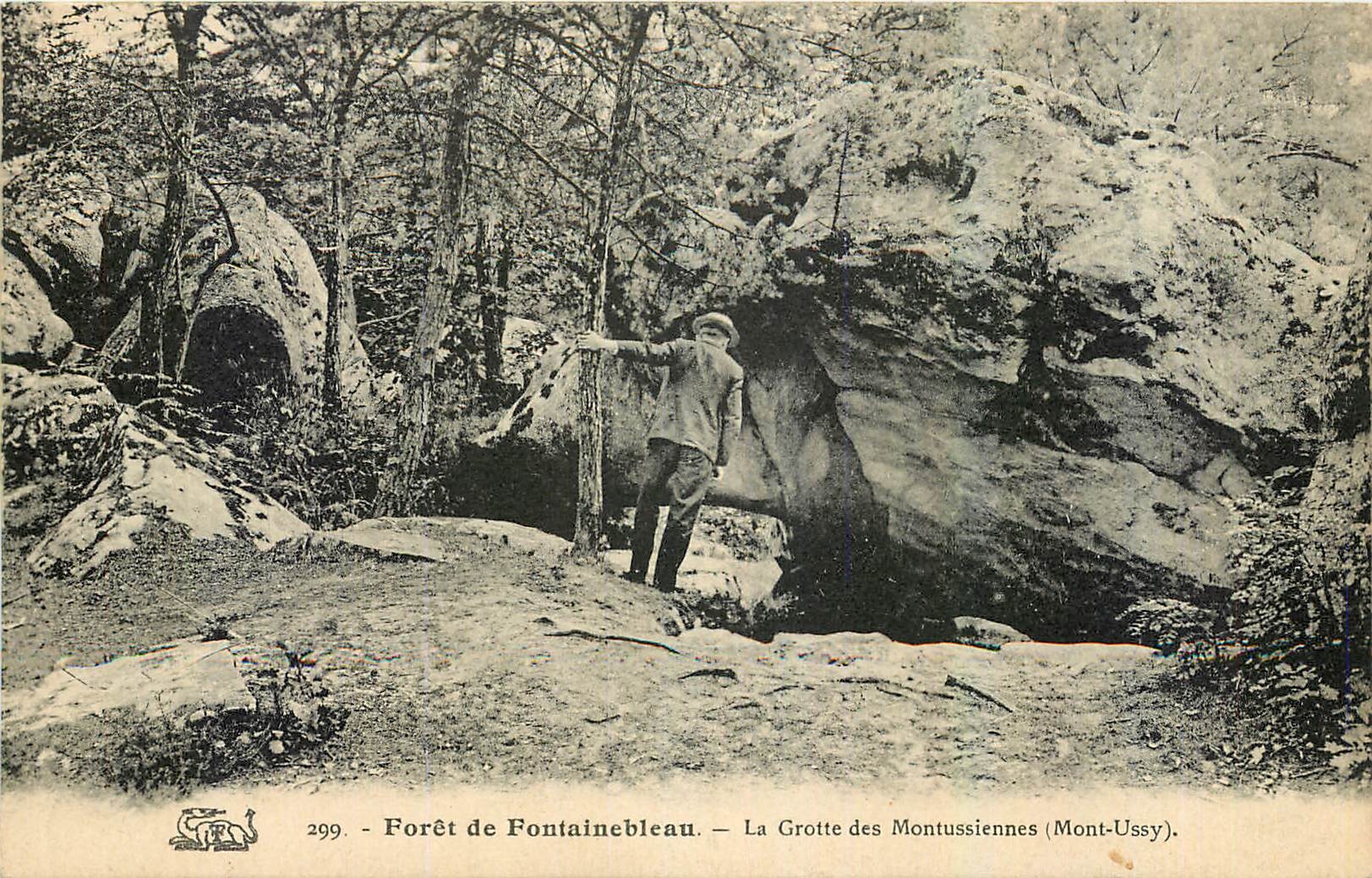CPA Foret de Fontainebleau La Grotte des Montussiennes Mont Ussy 
