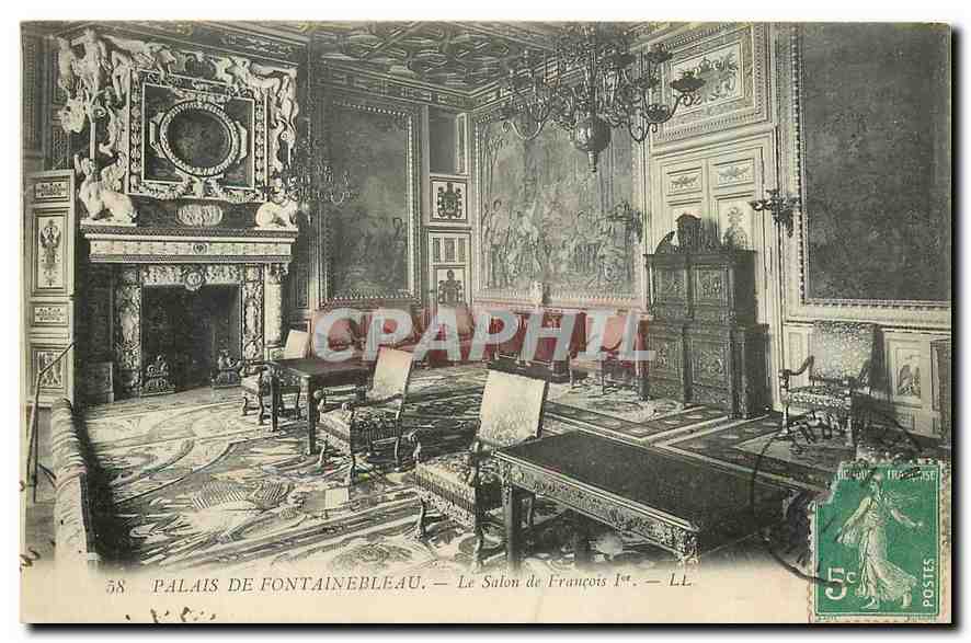 Palast von Fontainebleau — Der Salon von François I. — LL