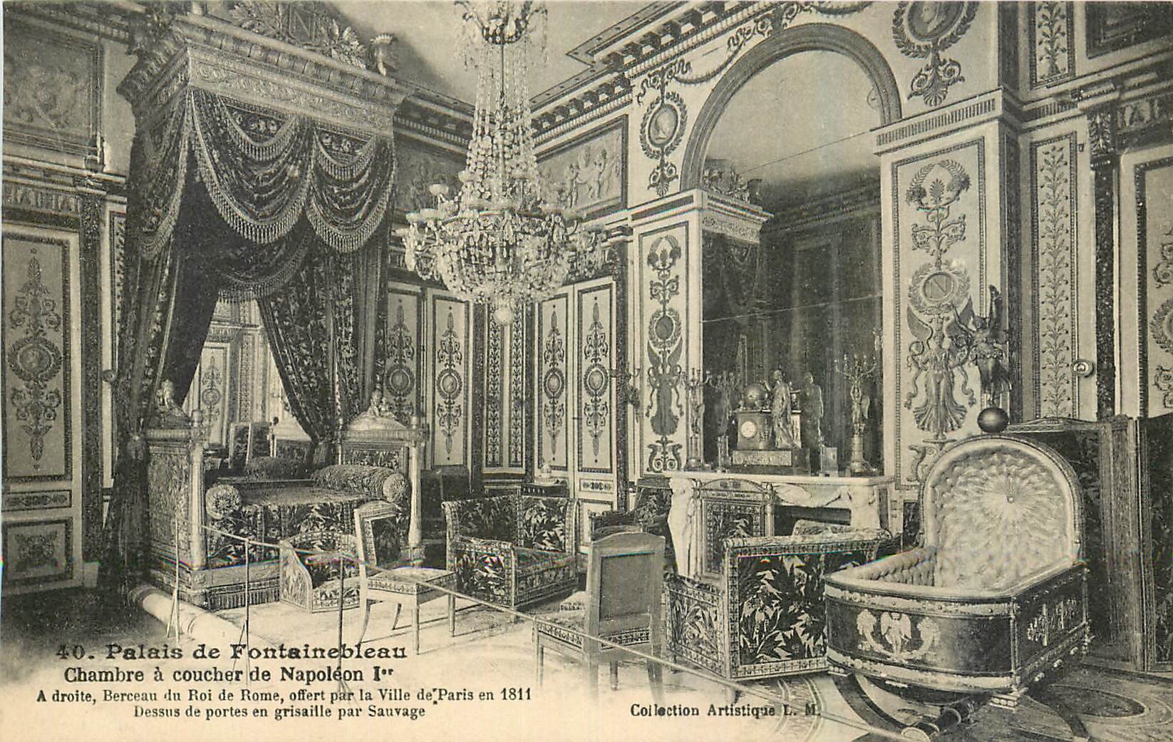 Palais de Fontainebleau — Chambre à coucher de Napoléon Ier — Collection Artistique L. M.