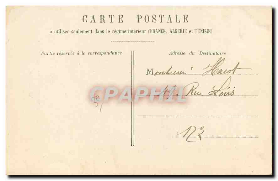 CPA Paris Perspective de la Rue de Rivoli  — Verso