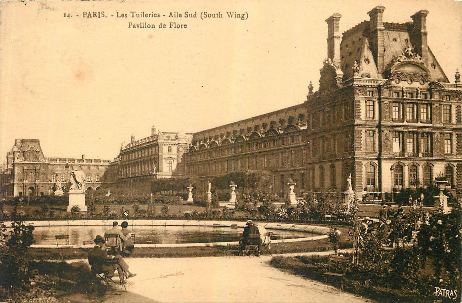 CPA Paris Les Tuileries Aile Sud 