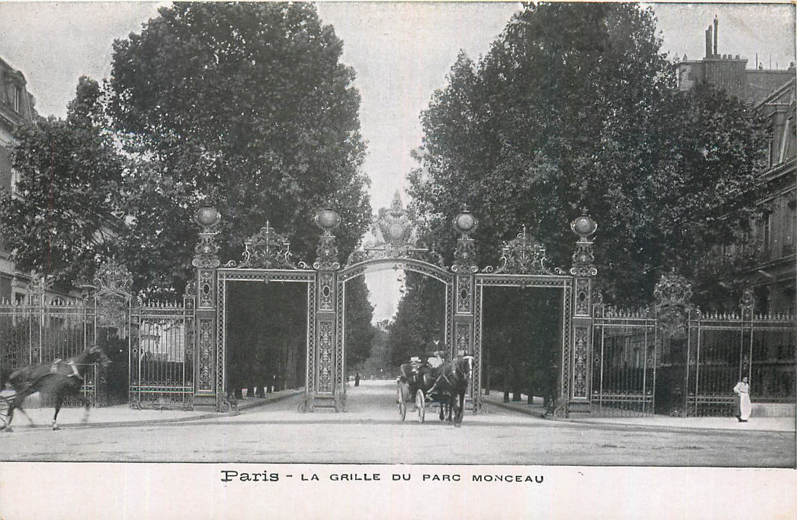 CPA Paris La Grille du Parc monceau 