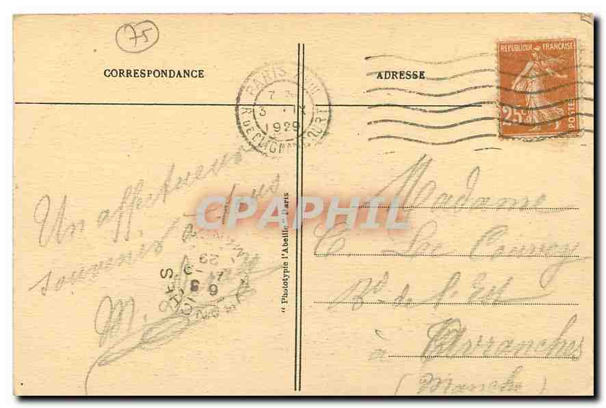 CPA Paris Le Trocadero et le Pont d'Iena  — Rückseite