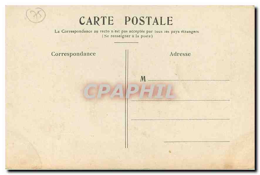 CPA Paris Les Invalides  — Verso