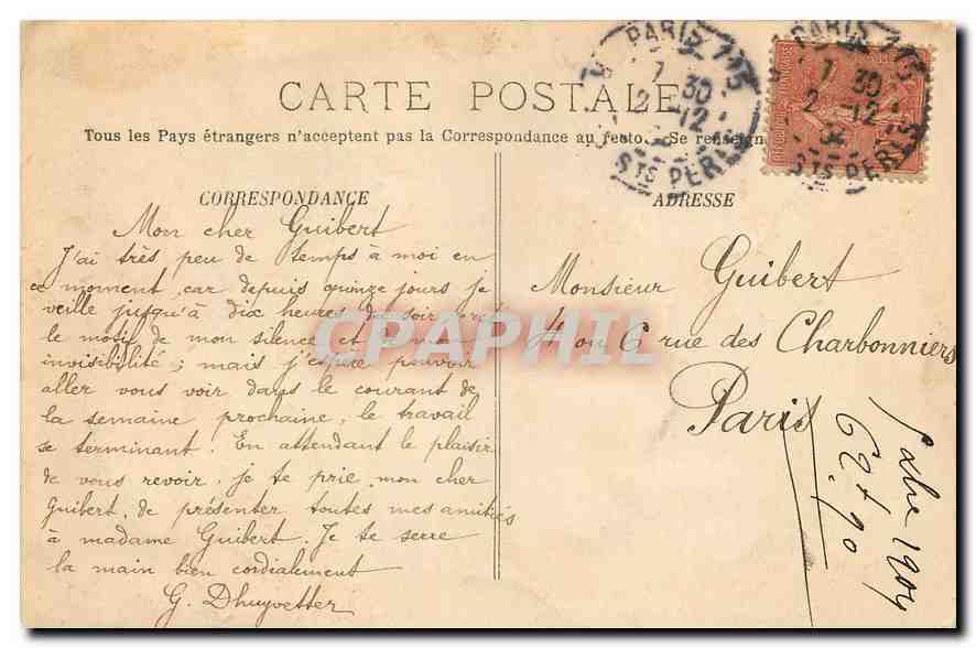 CPA Paris Saint Sulpice et la Place  — Rückseite